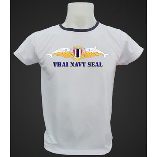 เสื้อน๊อตทหารเรือ แบบผ้ายืด สกรีนลาย THAI NAVY SEAL