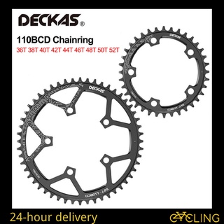 Deckas จานหน้าจักรยาน 110/5 BCD 110BCD กว้าง แคบ 36T-52T อุปกรณ์เสริม สําหรับ Shiman SRAM