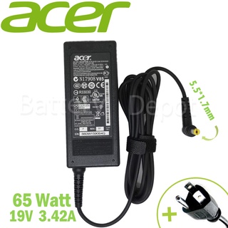 Acer Adapter ของแท้ 19V/3.42A 65W หัวขนาด 5.5*1.7mm สายชาร์จ เอเซอร์ อะแดปเตอร์, สายชาร์จ Acer