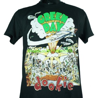 HOT SALINGเสื้อยืดผ้าฝ้ายเสื้อวง Green Day เสื้อยืดวงดนตรีร็อค เสื้อวินเทจ กรีนเดย์ GDY1578 S-5XL