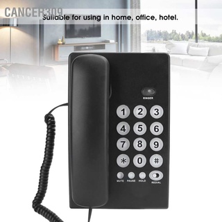Cancer309 KX‑T504 Portable Family Business Office Fixed Landline Mute Function Telephone ABS Black