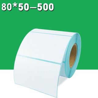 80x50 มม. 500 ชิ้น/ม้วนสติ๊กเกอร์บาร์โค้ดกันน้ําสําหรับติดตกแต่ง