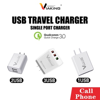 หัวชาร์จ เร็ว 3A สายชาร์จโทรศัพท์ เร็ว 2.1A YG001 VIAKING ชาร์จเร็วแรงไว IPh Type-c Micro 4หัว