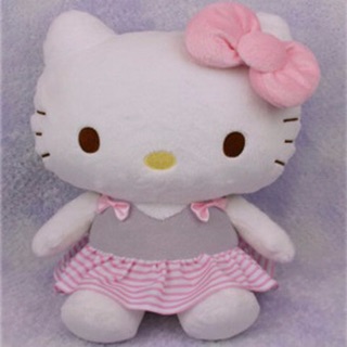 แท้ 100% จากญี่ปุ่น ตุ๊กตา ซานริโอ้ เฮลโล คิตตี้ Sanrio Hello Kitty Graphing Dress Plush Doll