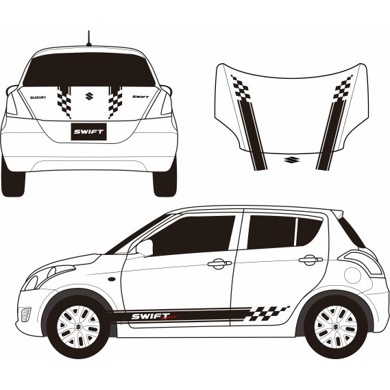 สติ๊กเกอร์-ลายข้างรถรอบคัน-suzuki-swift-สวิฟ