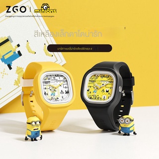 Zhengzhenghuang Zhengang นาฬิกาข้อมืออิเล็กทรอนิกส์ สายซิลิโคน ทรงสี่เหลี่ยม กันน้ํา เรืองแสง สีเหลือง สําหรับเด็กผู้หญิง และผู้ชาย