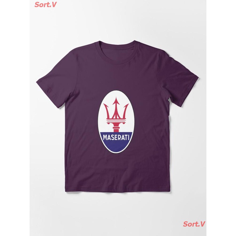car-maserati-logo-essential-t-shirt-เสื้อยืดพิมพ์ลาย-เสื้อยืดโลโก้รถ