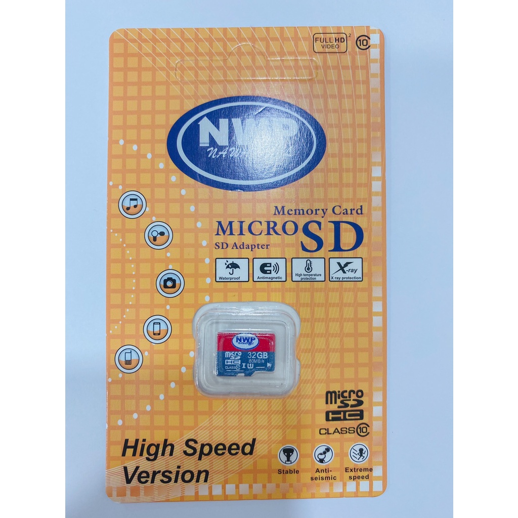ภาพหน้าปกสินค้าNWP MicroSD class10 32GB เมมโมรี่การ์ดแท้ คุณภาพเต็ม รับประกัน3ปี จากร้าน thailife888_official บน Shopee