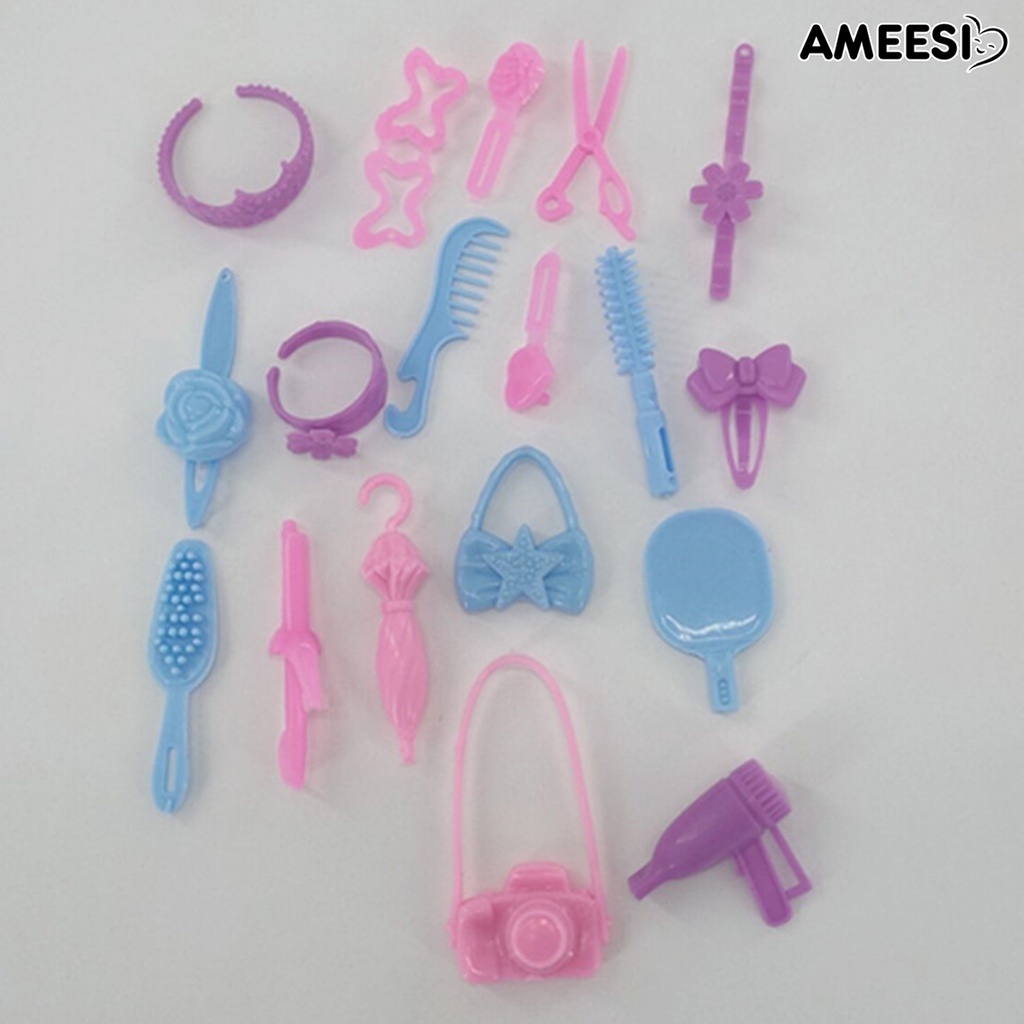 ameesi-ชุดเครื่องแป้งพลาสติก-เสมือนจริง-อุปกรณ์เสริม-สําหรับตุ๊กตาเด็กผู้หญิง-55-ชิ้น-ต่อชุด