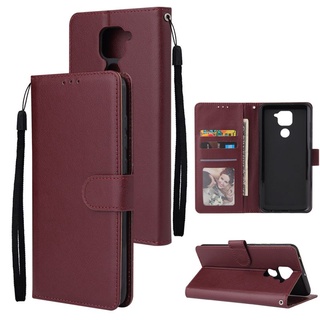 เคสโทรศัพท์หนัง ซิลิโคน TPU นิ่ม แบบฝาพับ พร้อมช่องใส่บัตร สําหรับ Redmi Note 9s 9 Pro Max 10X 4G 10 10A 10C
