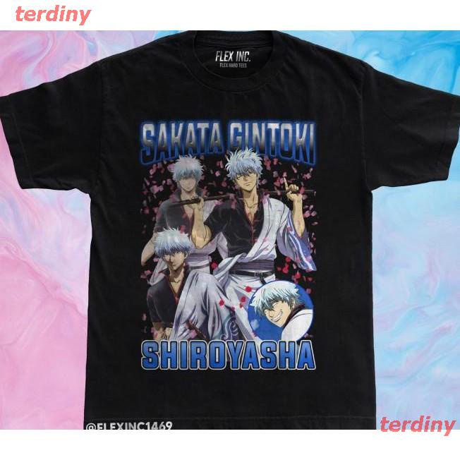 terdiny-เสื้อยืดลำลอง-เสื้อยืดพิมพ์ลาย-gintama-sakata-gintoki-สไตล์วินเทจ-sports-t-shirt