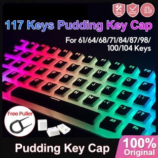 สินค้า Pudding keycap คีย์แคป พุดดิ้ง PBT 117  ปุ่ม ปุ่มคีย์บอร์ด Mechanical Keyboard พุดดิ้ง Keycaps สำหรับ เชิงกล คีย์บอร์ด