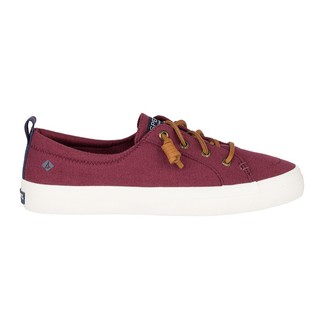 Sperry รุ่น Crest Vibe Linen รองเท้าผ้าใบ ผู้หญิง สี Wine - STS84551