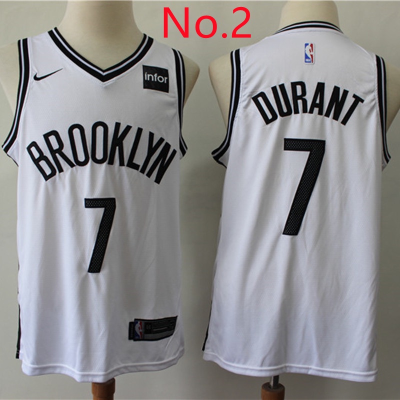 เสื้อกีฬาบาสเก็ตบอล-ลายทีม-nba-brooklyn-nets-jerseys-kevin-durant-number-7-10-สไตล์