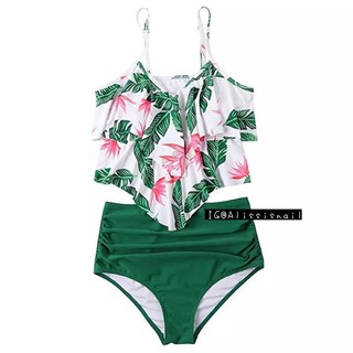 ⚡️⚡️FLASH SALE⚡️⚡️👙ทูพีช Green floral 🛍 190 บาทรวมส่ง💌ส่งฟรี