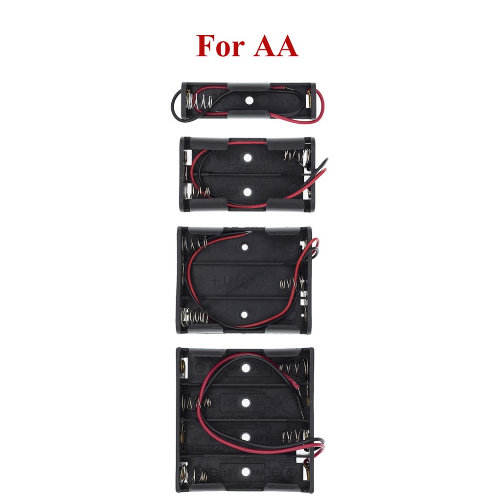 ภาพสินค้ากล่องพลาสติกใส่แบตเตอรี่ AA/18650 ขนาดมาตรฐาน พร้อมสายไฟ 3.7V/1.5V จากร้าน supermodule.th บน Shopee ภาพที่ 2