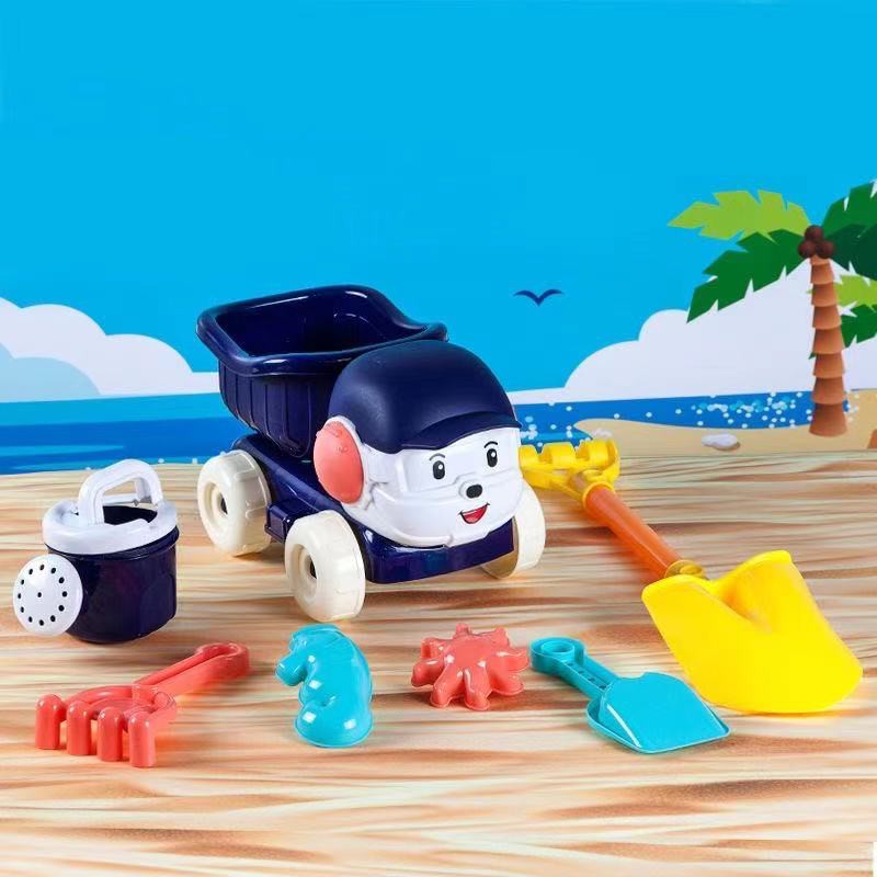 ของเล่นตักทราย-ของเล่นทราย-ชุดรถบรรทุกทรายหรรษา-สีพาสเทล-พร้อมของเล่นตักทราย-มีให้เลือกหลายแบบ