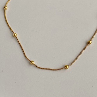 𝐴𝑆𝐻𝐼𝑅𝐴 (18k gold plated) ball choker nacklace สร้อยคอแฟชั่น สร้อยโชกเกอร์ สร้อยคอ สร้อยมินิมอล สร้อยสายฝอ สร้อยสแตนเลส