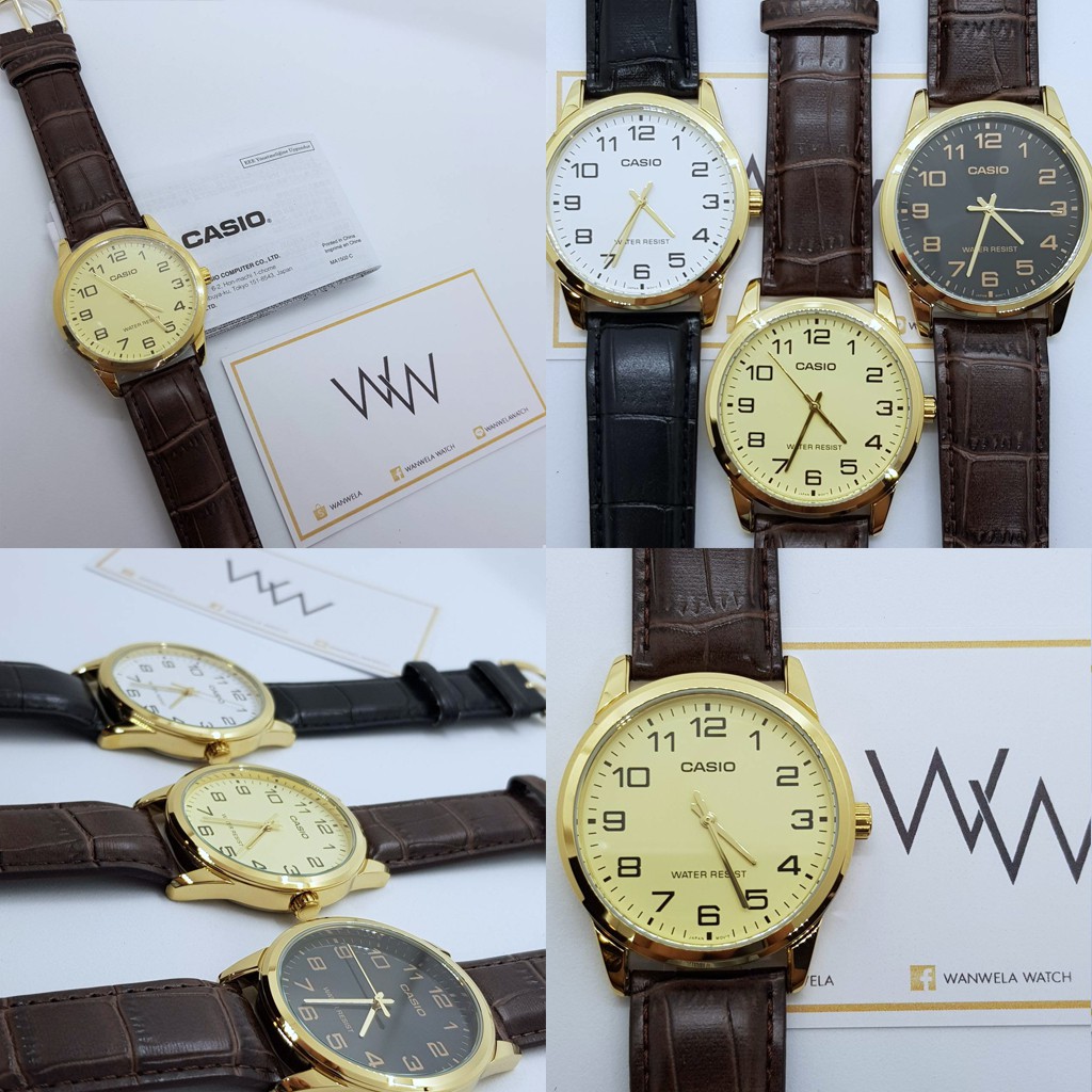 ภาพสินค้าของแท้ นาฬิกาข้อมือ Casio ผู้ชายรุ่น MTP-V001 สายหนัง พร้อมกล่อง จากร้าน wanwela.watch บน Shopee ภาพที่ 5