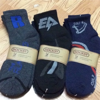 ภาพหน้าปกสินค้าSocksy ถุงเท้าข้อกลาง ข้อสั้นลายสปอร์ต ขนาดฟรีไซด์ ใส่ได้ทั้งชายหญิง ผ้านุ่มยืดหยุ่น คุ้มเกินราคา ที่เกี่ยวข้อง