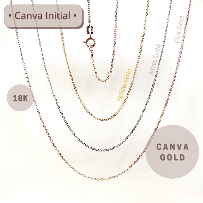canva-initial-สร้อยคอตัวอักษร-สร้อยทองคำขาวแท้-18k-white-gold-เลือกจี้ตัวอักษรได้-สร้อยคอสไตล์มินิมอล