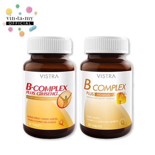 ภาพหน้าปกสินค้า[พร้อมส่ง]Vistra(วิสทร้า)Vitamin B Conplex 30 เม็ด สูตร Ginseng [EXP.11/12/2023] สูตร Minerals [EXP.14/07/2024] ที่เกี่ยวข้อง