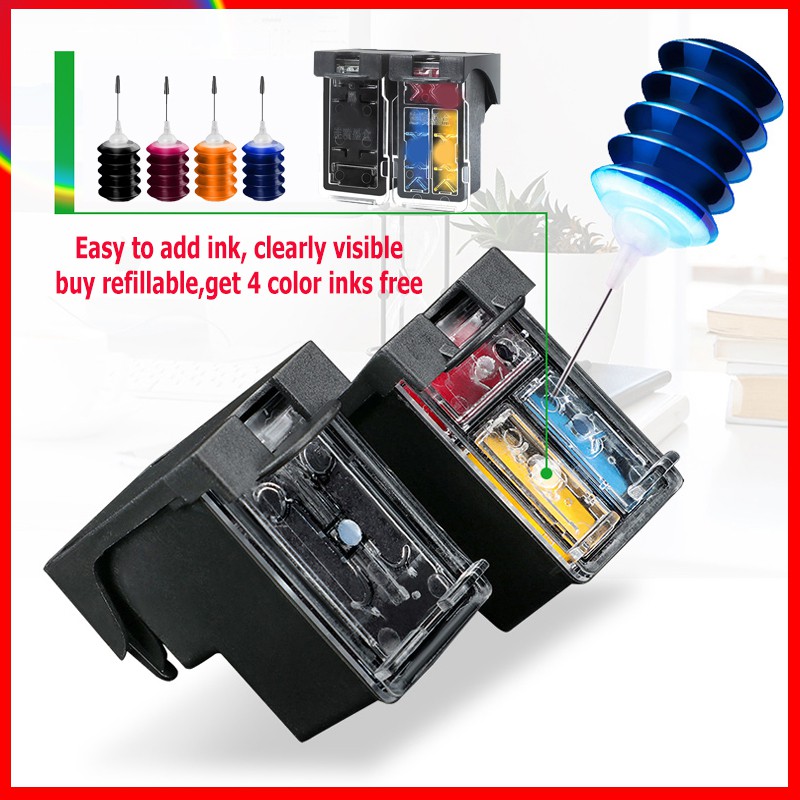 hp-901-สีดำ-hp-901xl-หมึก-hp901xl-ตลับหมึกรีฟิลเข้ากันได้สำหรับ-hp-j4524-j4535-j4580-j4585-j4624