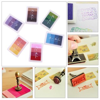 สินค้า ✧*4 Colors Gradient Inkpad DIY Stamp Colored Ink Pad Kids Printing Stationery[Tru]