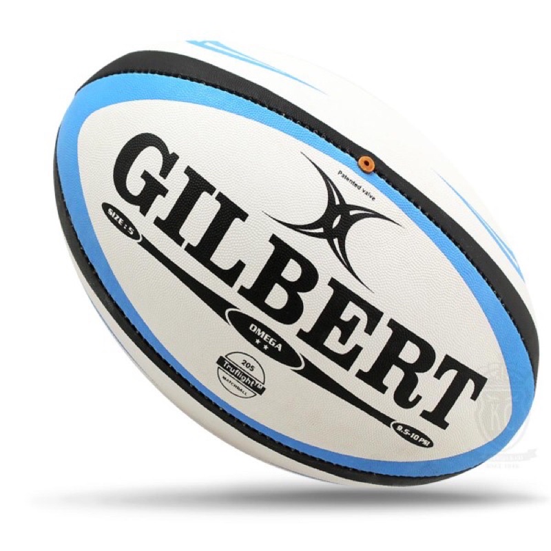 ภาพหน้าปกสินค้าRugby Ball, Gilbert Omega Match Ball BLUE Size 5, Authentic, ลูกรักบี้ จากร้าน silverfernsports บน Shopee