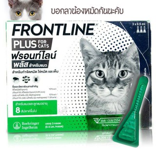 ภาพหน้าปกสินค้าFrontline plus cat กำจัดเห็บหมัด สำหรับแมว(หมดอายุ 2024) ซึ่งคุณอาจชอบสินค้านี้