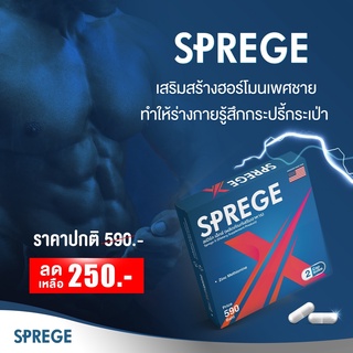 อาหารเสริมสุขภาพท่านชาย  SPREGE X (สเปิร์ก เอ็กซ์) 1กล่อง อวัยวะเพศ อึด แข็ง ทน ใหญ่ เสริมสมรรถภาพทางเพศชาย แข็งแรง