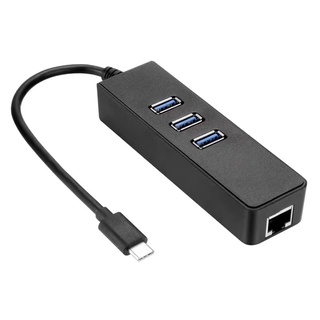 Type C USB-C USB 3.1 to RJ45 Gigabit Ethernet 1000Mbp LAN with hub usb 3.0 Network Adapter