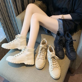 HOT🔥 รองเท้าแฟชั่น ผ้าใบ นกนางแอ่น รองเท้าบูทผู้หญิง 2021 ปี ฤดูใบไม้ร่วงและฤดูหนาว ฤดูหนาว ฤดูใบไม้ร่วงและฤดูหนา