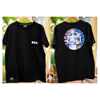 T-shirt DOP-1376 ลาย Sanji มีสีดำและสีกรม สินค้าลิขสิทธิ์แท้