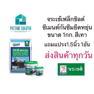 จระเข้เฟลกชิลด์ ซีเมนต์ทากันซึม 1กิโลกรัม สีเทา