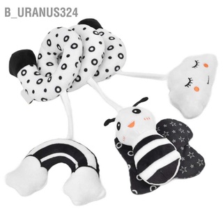 B_uranus324 Baby Crib Spiral Hanging Rattle Toys Soft Plush Cute Animal Stroller Pram Toy for Infants