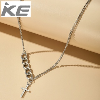 Japanese and Korean Cross Necklace Female Alloy Simple Short Hip Hop Clavicle Chain for girls