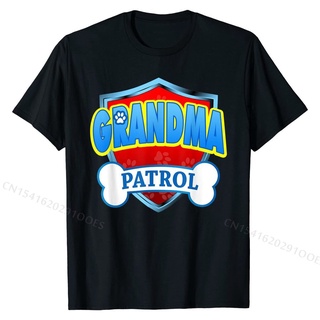 เสื้อยืดผ้าฝ้ายพรีเมี่ยม ใหม่ เสื้อยืดผ้าฝ้าย ใส่สบาย พิมพ์ลาย Funny Grandma Patrol Dog Mom, Dad สําหรับผู้ชาย ผู้หญิง E