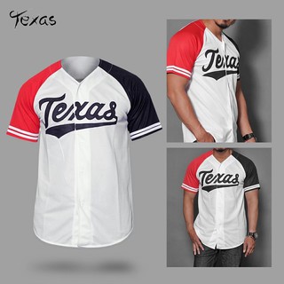 เสื้อยืด เสื้อเบสบอล พิมพ์ลาย Texas jersey พรีเมี่ยม สําหรับผู้ชาย และผู้หญิง