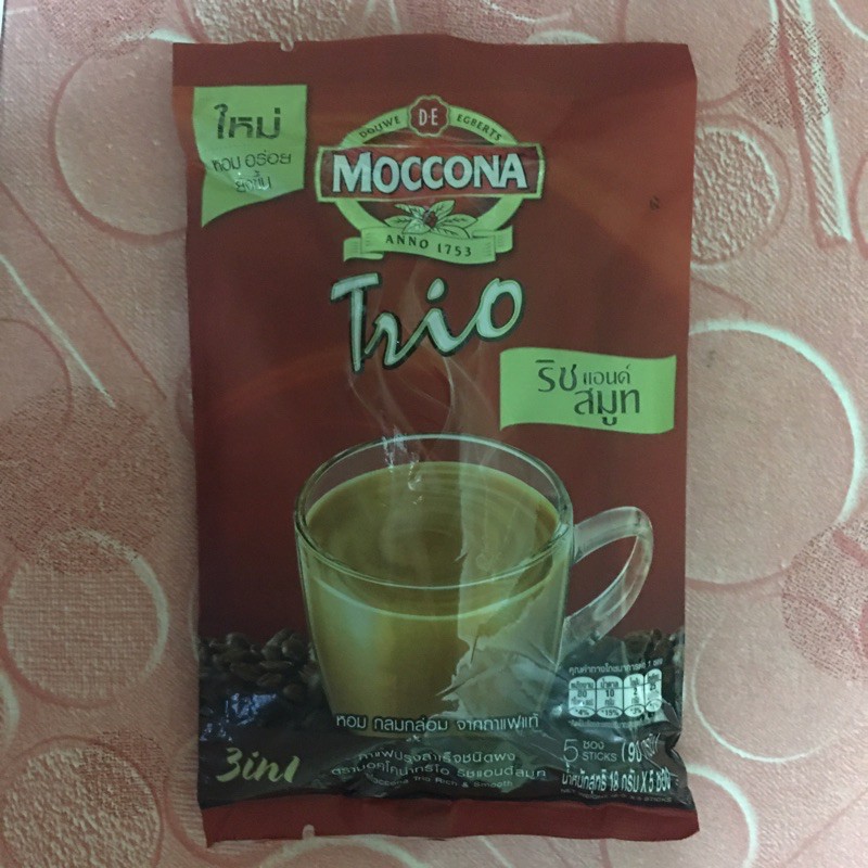 กาแฟ-moccona-3-in-1-กาแฟมอคโคน่าทรีโอ-5-ซอง