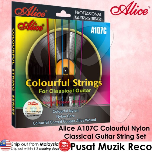 Alice COLOR Nylon Classical Guitar String Set A107C ชุดสายกีตาร์ไนลอน ...