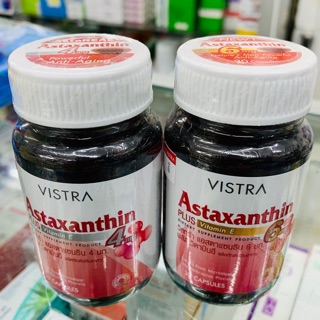 Astaxanthin plus vitamin E 4 mg Vistra 30 capsule exp 09/2021