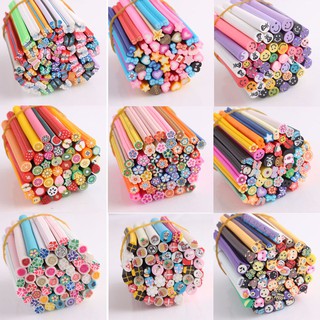 DIY 3D Nail Art Fimo Canes Stick Rod Polymer Clay Stickers Decoration