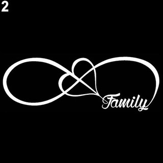 Omgd_สติกเกอร์ ลายสัญลักษณ์ Family Love Heart Infinity Forever สําหรับติดตกแต่งหน้าต่างรถยนต์