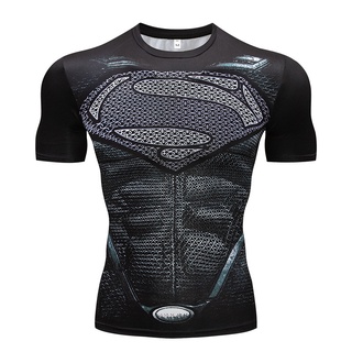 Mens Training Compression Shirt 3D Printed T-shirts Running Tights Short Sleeve Sportswear