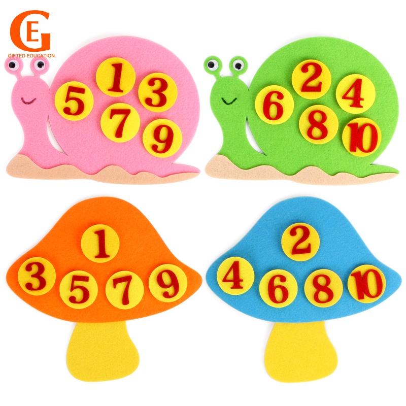 เด็กการ์ตูน Odd Even Number Classification ของเล่นเด็ก Montessori ...