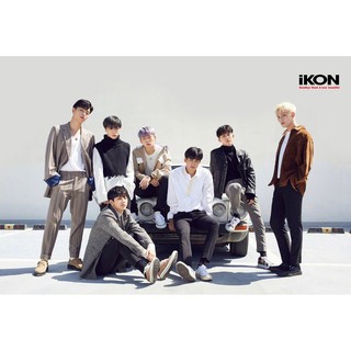 โปสเตอร์ รูปถ่าย บอยแบนด์ เกาหลี iKon 아이콘 POSTER 24"x35" Inch Korea Boy Band K-pop Hip Hop V4