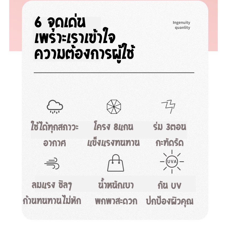 ร่มกันฝน-ร่มกันแดด-ร่มหนา-ร่มพับ-3ตอน-ร่มกันยูวี-ร่มกันuv-ร่มพับได้-ร่ม-uv-คุณภาพดี-ราคาถูก