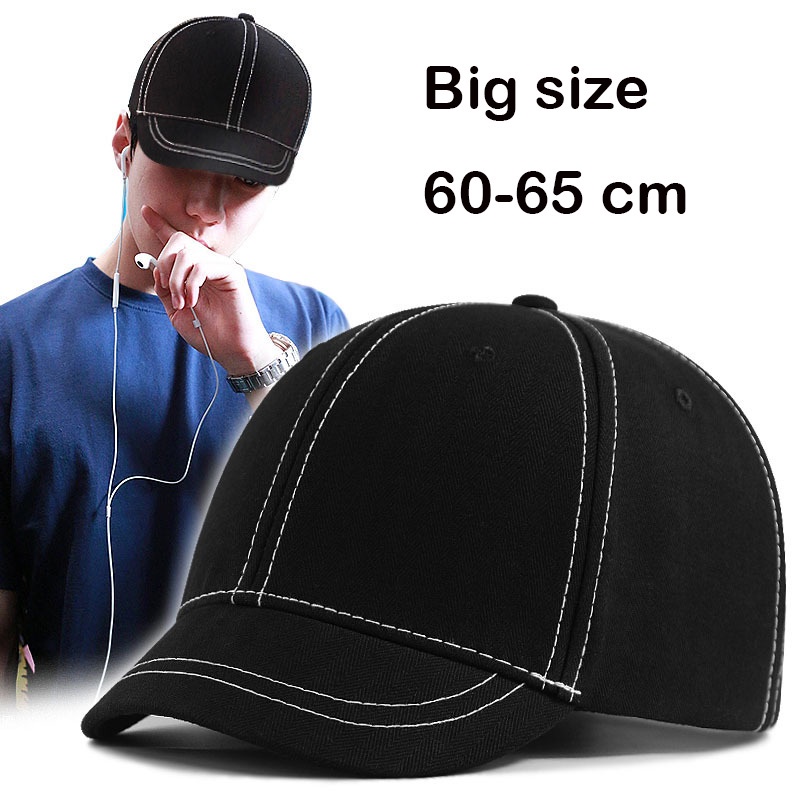 ราคาและรีวิวหมวกเบสบอลหมวกปีกสั้นสไตล์ฮิปฮอปขนาดใหญ่ 60-68 ซม. สําหรับผู้ชาย