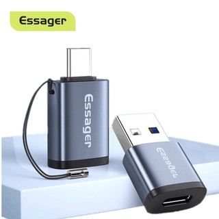 ภาพหน้าปกสินค้าESSAGER อะแดปเตอร์แปลง Usb 3.0 Type-C Otg Type C Usb C สําหรับ Macbook Xiaomi Samsung S20 Usbc Otg เชื่อมต่อ ที่เกี่ยวข้อง